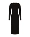 Dolce & Gabbana Jersey Calf-length Dress With Dg Logo Details In Black