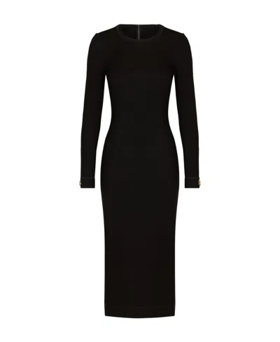 DOLCE & GABBANA DOLCE  GABBANA LONG-SLEEVED SLIM-FIT DRESS