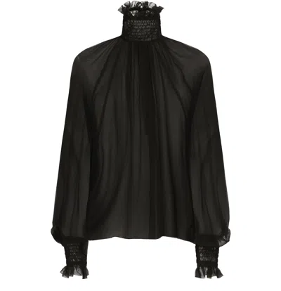 Dolce & Gabbana Long-sleeved Tops In Black