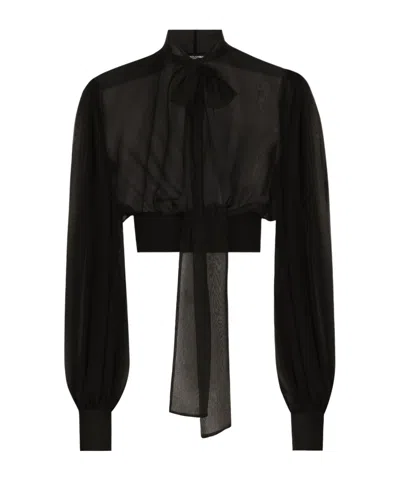 Dolce & Gabbana Long-sleeved Tops In Black