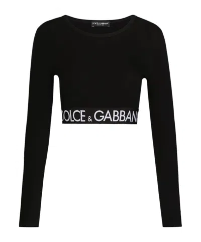 Dolce & Gabbana Long-sleeved Tops In Black