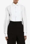Dolce & Gabbana Long-sleeved Tuxedo Shirt In White