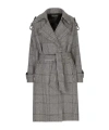 Dolce & Gabbana Check-pattern Coat In Gray