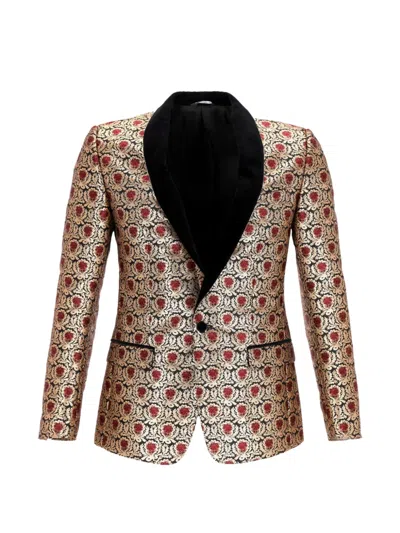 Pre-owned Dolce & Gabbana Long-sleeves Blazer In Gold