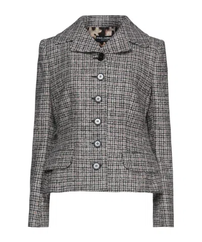 Dolce & Gabbana Long Sleeves Blazer In Gray