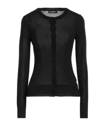 Dolce & Gabbana Long Sleeves Cardigan In Black
