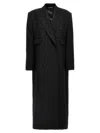 Dolce & Gabbana Dolce&gabbana Black Double Breasted Coat In Wool In Black