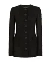 Dolce & Gabbana Long Tweed Jacket In Black