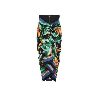 Dolce & Gabbana Longette Wrap-around Skirt In Multi