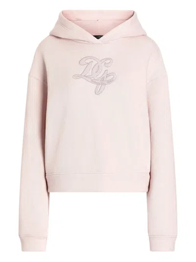 Dolce & Gabbana Long-sleeve Embroidered Hoodie In Pink