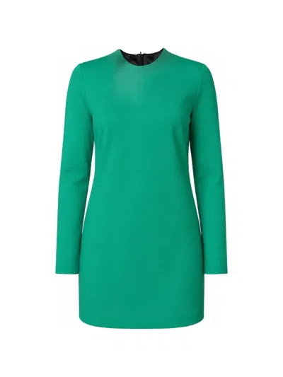 Dolce & Gabbana Long-sleeve Mini Dress In Green