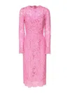 Dolce & Gabbana Dolce&gabbana Long Sleeve Cordonetto Lace Sheath Dress In Nude & Neutrals