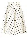 Dolce & Gabbana Polka-dot Cotton-drill Midi Skirt In White