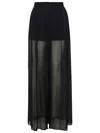 Dolce & Gabbana Loose Black Pants With Detachable Culottes In Stretch Silk Chiffon Woman In Black
