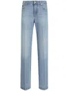 Dolce & Gabbana Straight-leg Blue Jeans With A Distressed Effect In Blue