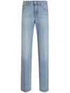 Dolce & Gabbana Straight-leg Blue Jeans With A Distressed Effect