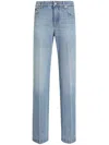 Dolce & Gabbana Straight-leg Blue Jeans With A Distressed Effect In Blue