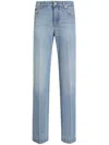 Dolce & Gabbana Straight-leg Blue Jeans With A Distressed Effect In Blue