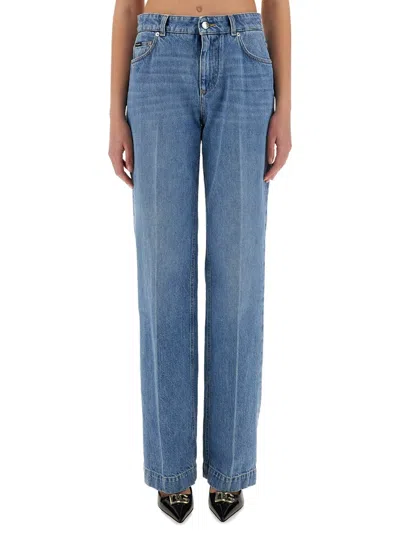 Dolce & Gabbana Loose Fit Denim Jeans - Size 40 It In Blue