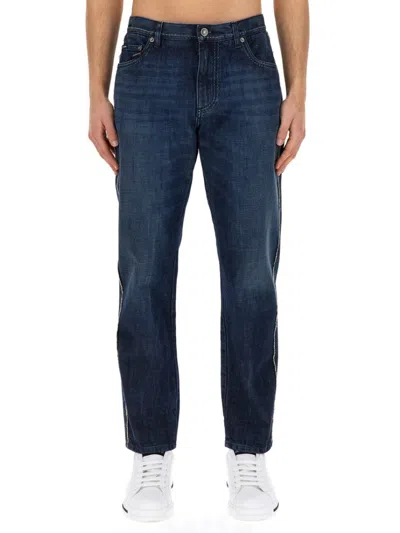 Dolce & Gabbana Loose Fit Denim Jeans In Blue
