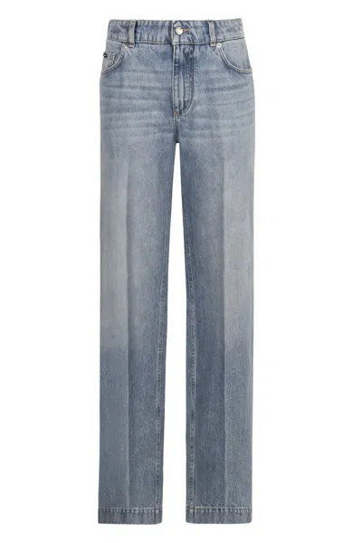 Dolce & Gabbana Five Pocket Pants In Blue
