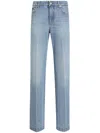Dolce & Gabbana Straight-leg Blue Jeans With A Distressed Effect In Blue