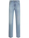 Dolce & Gabbana Straight-leg Blue Jeans With A Distressed Effect In Blue