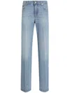 Dolce & Gabbana Straight-leg Blue Jeans With A Distressed Effect In Blue