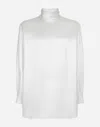 Dolce & Gabbana Dolce&gabbana White Silk Turtleneck In White