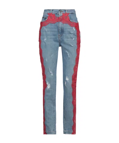 Dolce & Gabbana Loose Straight-leg Jeans In Blue