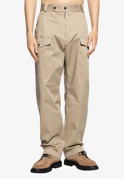 Dolce & Gabbana Loose-fit Cargo Pants In Neutral
