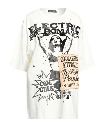 Dolce & Gabbana Loose-fitting Printed T-shirt In White