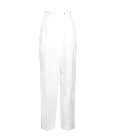 Dolce & Gabbana Loose-fitting Trousers In White