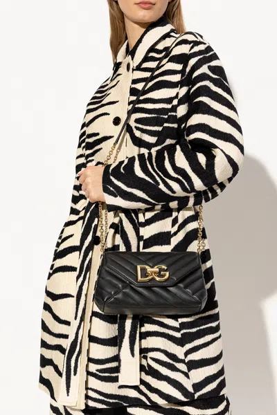 Dolce & Gabbana ‘lop' Quilted Shoulder Bag In Black