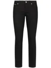 Dolce & Gabbana Chic Black Mid-waist Skinny Denim Jeans In Black