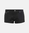Dolce & Gabbana Low-rise Denim Shorts In Black