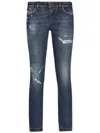 Dolce & Gabbana Low-rise Skinny-fit Jeans In Blue