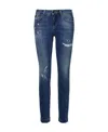 Dolce & Gabbana Low-rise Skinny-fit Jeans In Blue