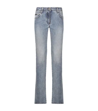 Dolce & Gabbana Low-rise Skinny Jeans In Blue
