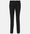 Dolce & Gabbana Tailored Stretch-wool Trousers In Nero