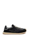 Dolce & Gabbana Dg Cushion Suede And Leather-trimmed Crocheted Sneakers