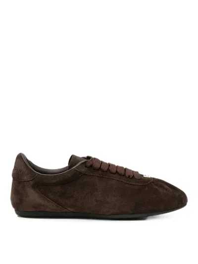Dolce & Gabbana Low Split Sneaker In Brown