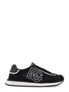Dolce & Gabbana Dg Cushion Sneakers In Calfskin And Fabric In Multi