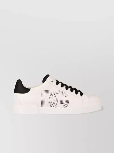 DOLCE & GABBANA LOW-TOP LEATHER SNEAKERS PORTOFINO