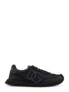 Dolce & Gabbana Low-top Nylon Sneakers With Leather Inserts In White