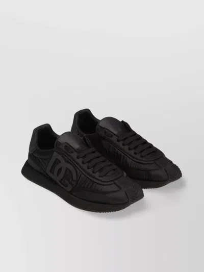 DOLCE & GABBANA LOW TOP ROUND TOE RUBBER SOLE SNEAKERS