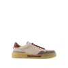 Dolce & Gabbana New Roma Leather Low-top Sneakers In Neutrals