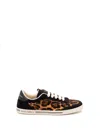Dolce & Gabbana Animal Print Low-top Lace-up Shoes In Brown