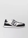 Dolce & Gabbana Black And White Low Top With Lace Details And Dg Patch On The Side In Black