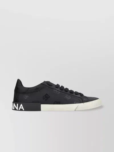 Dolce & Gabbana Low-top Sneakers Vintage Effect In Black